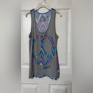 L.O.L. Vintage Women’s Gray Peace Sign Tank Top